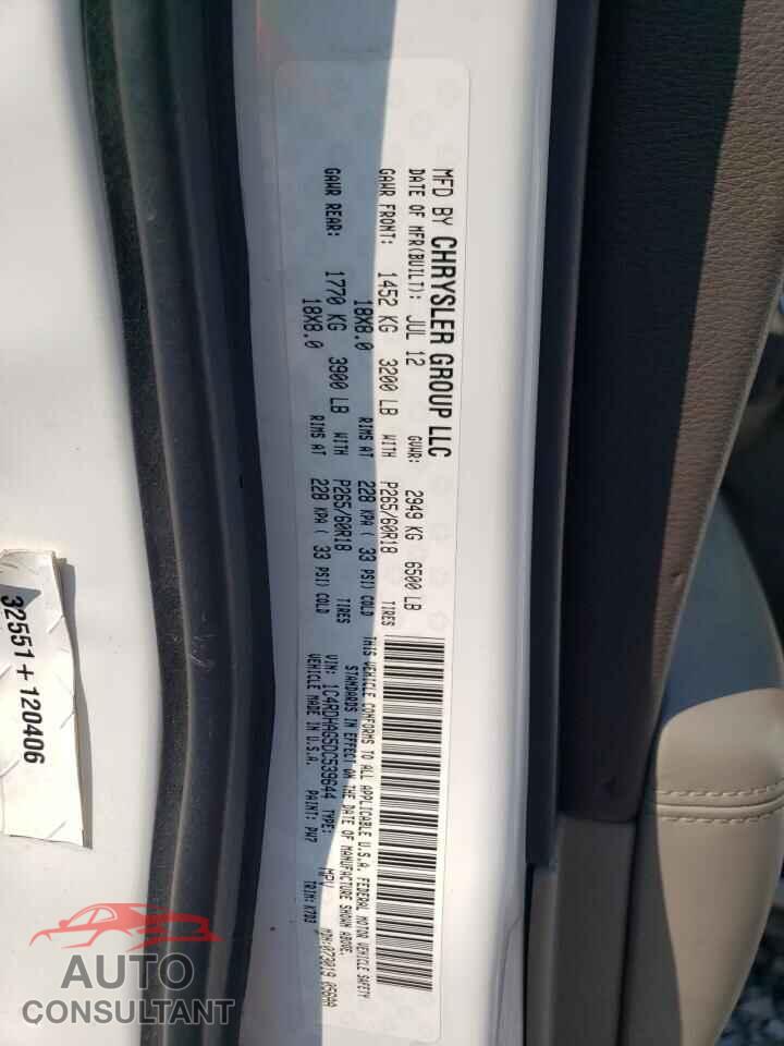 DODGE DURANGO 2013 - 1C4RDHAG5DC539644