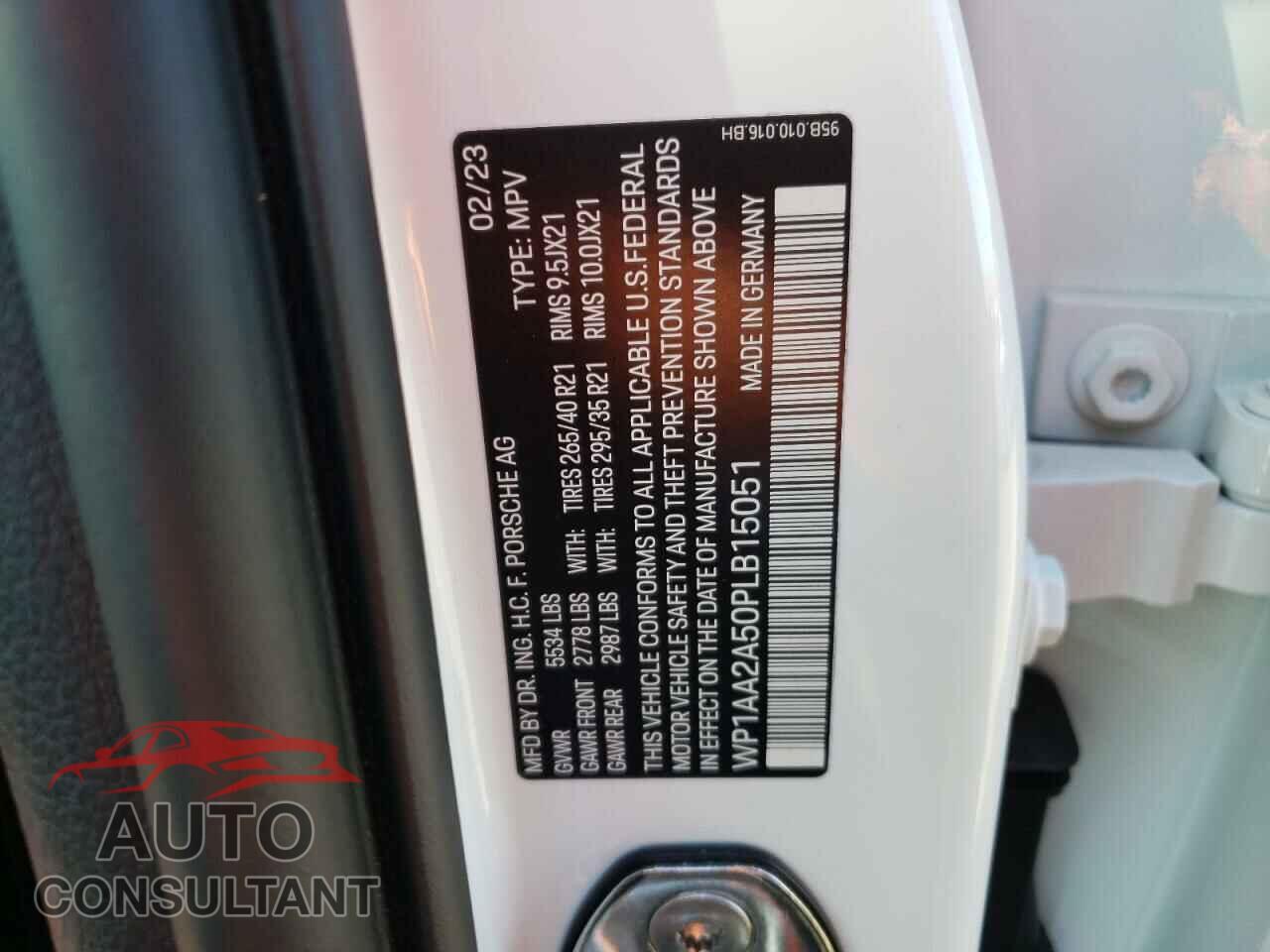PORSCHE MACAN BASE 2023 - WP1AA2A50PLB15051
