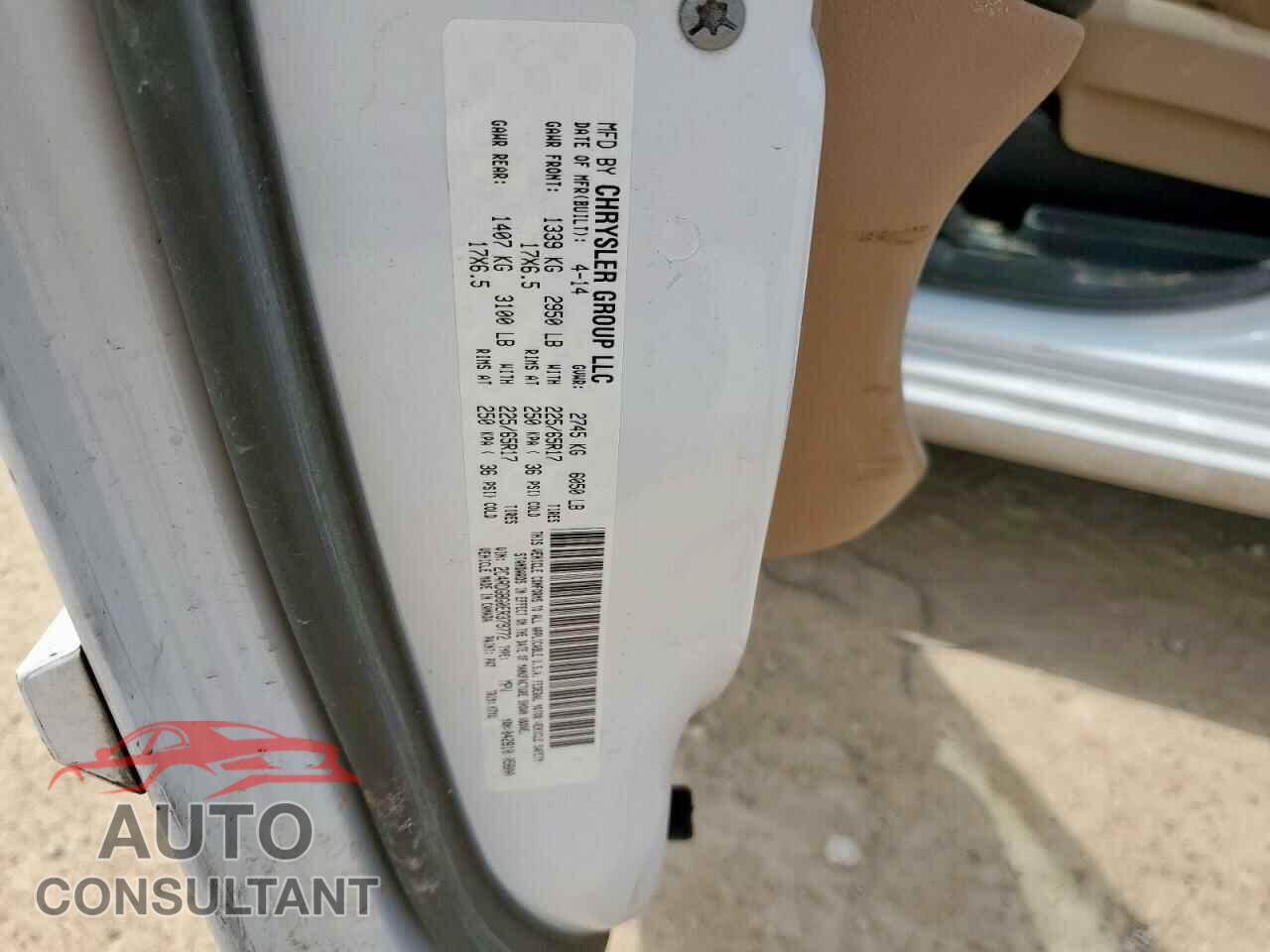 DODGE CARAVAN 2014 - 2C4RDGBG0ER379772