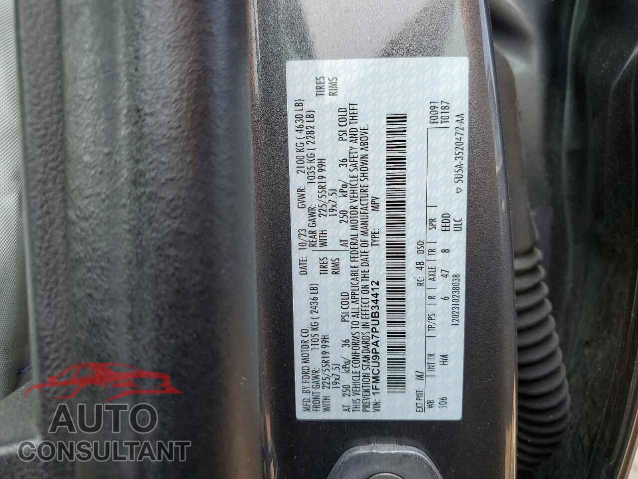 FORD ESCAPE 2023 - 1FMCU9PA7PUB34412