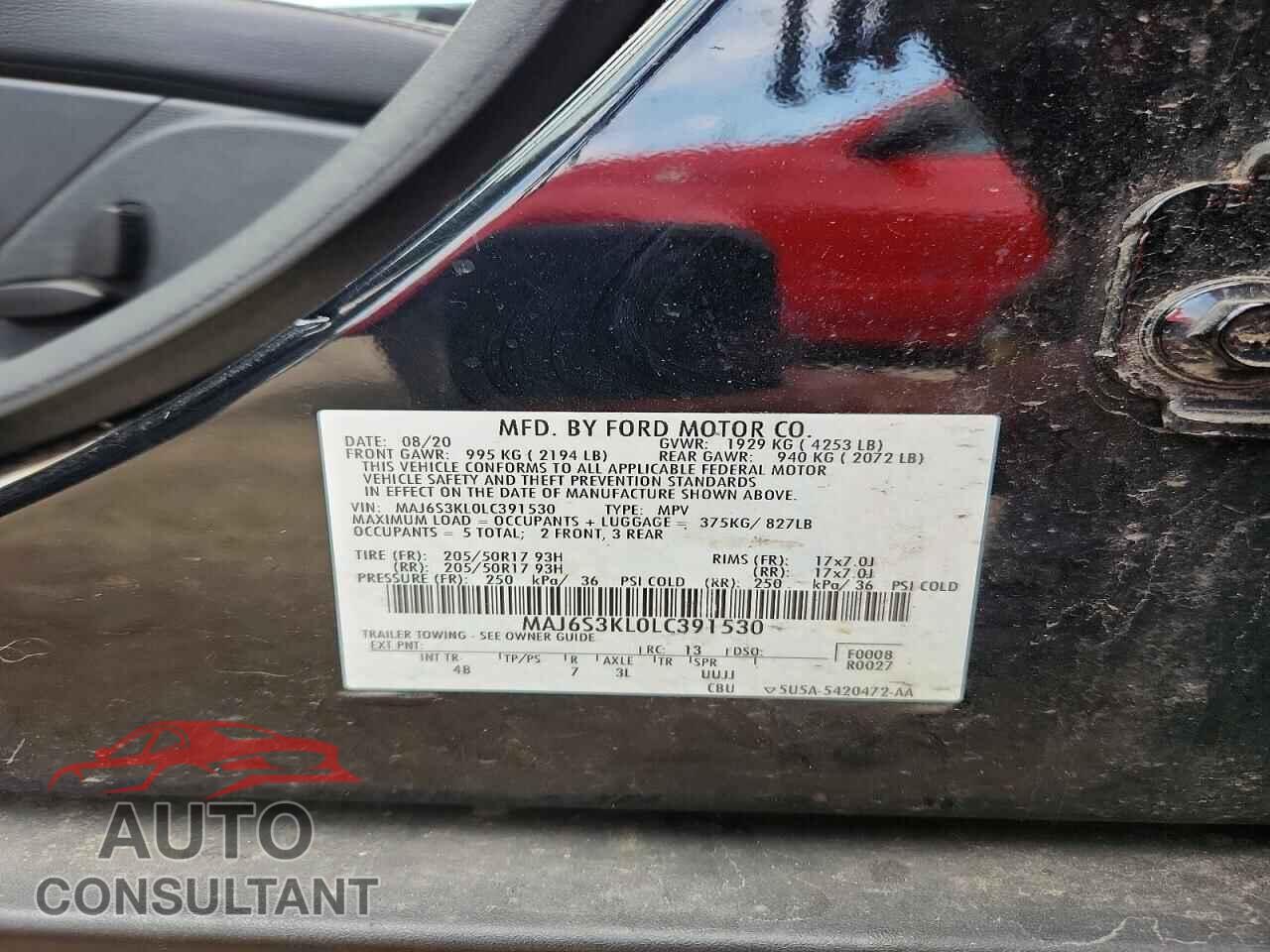 FORD ECOSPORT 2020 - MAJ6S3KL0LC391530