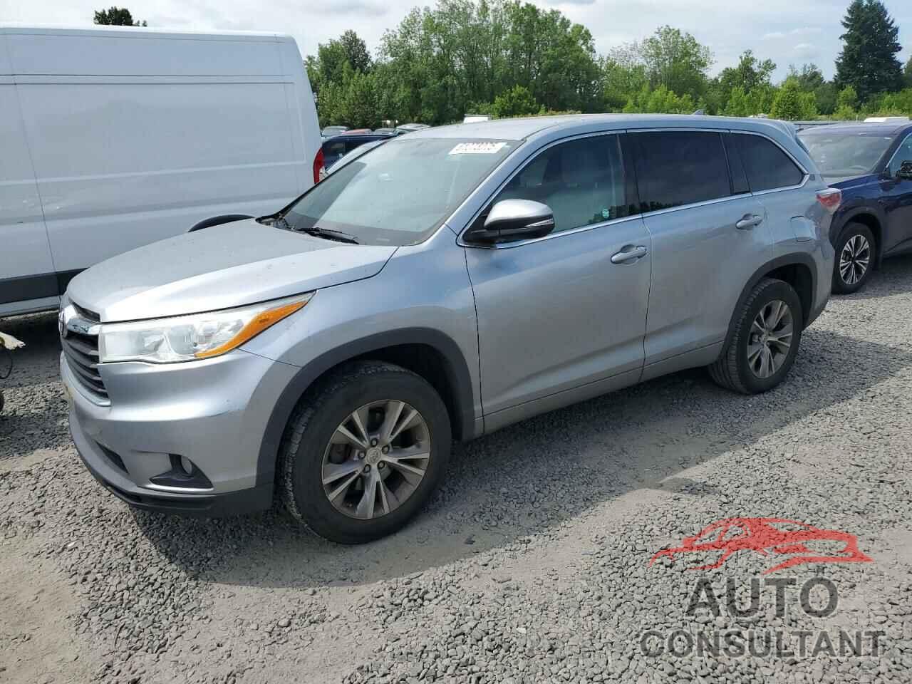 TOYOTA HIGHLANDER 2014 - 5TDZKRFH6ES028716