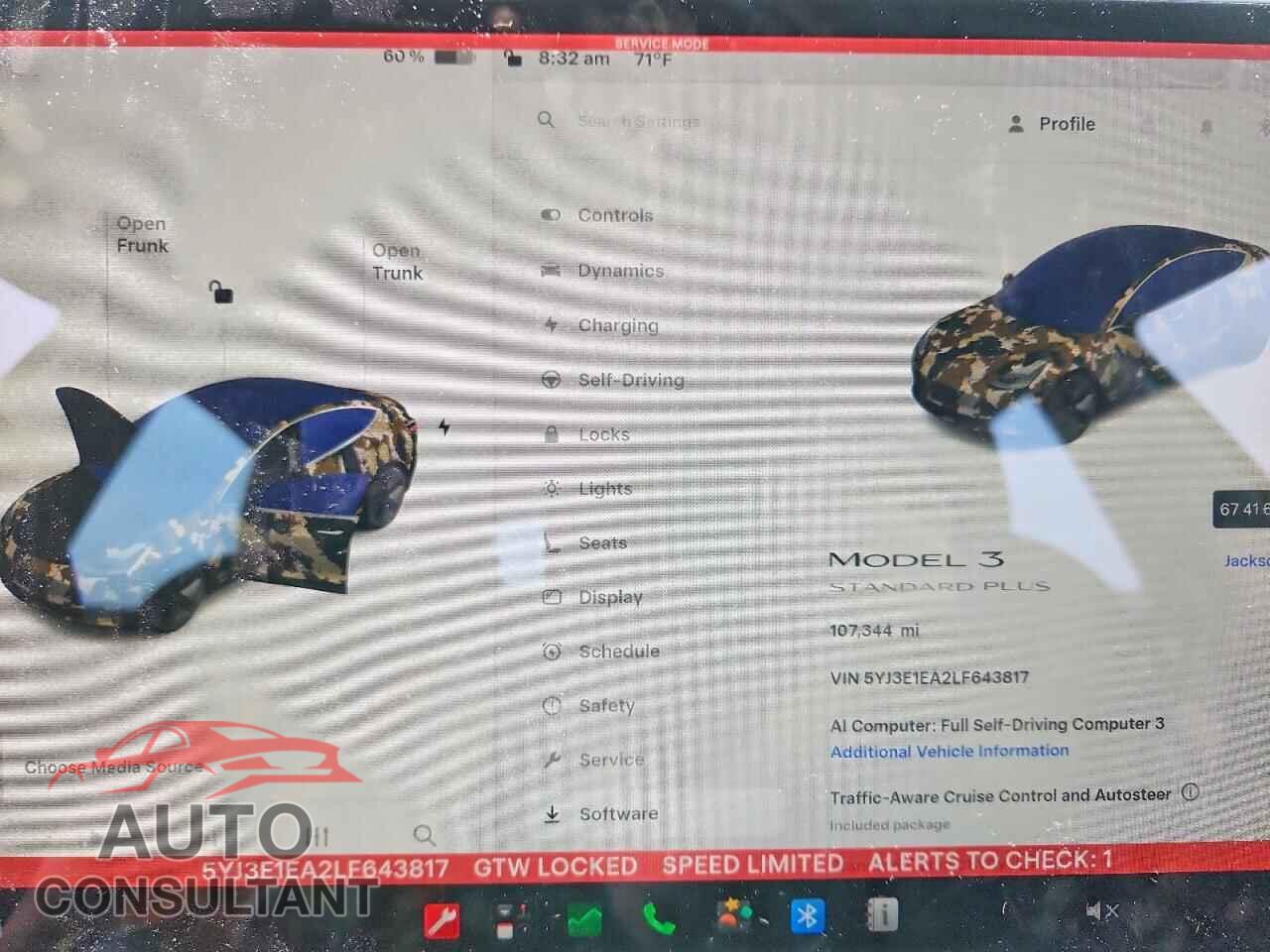 TESLA MODEL 3 2020 - 5YJ3E1EA2LF643817