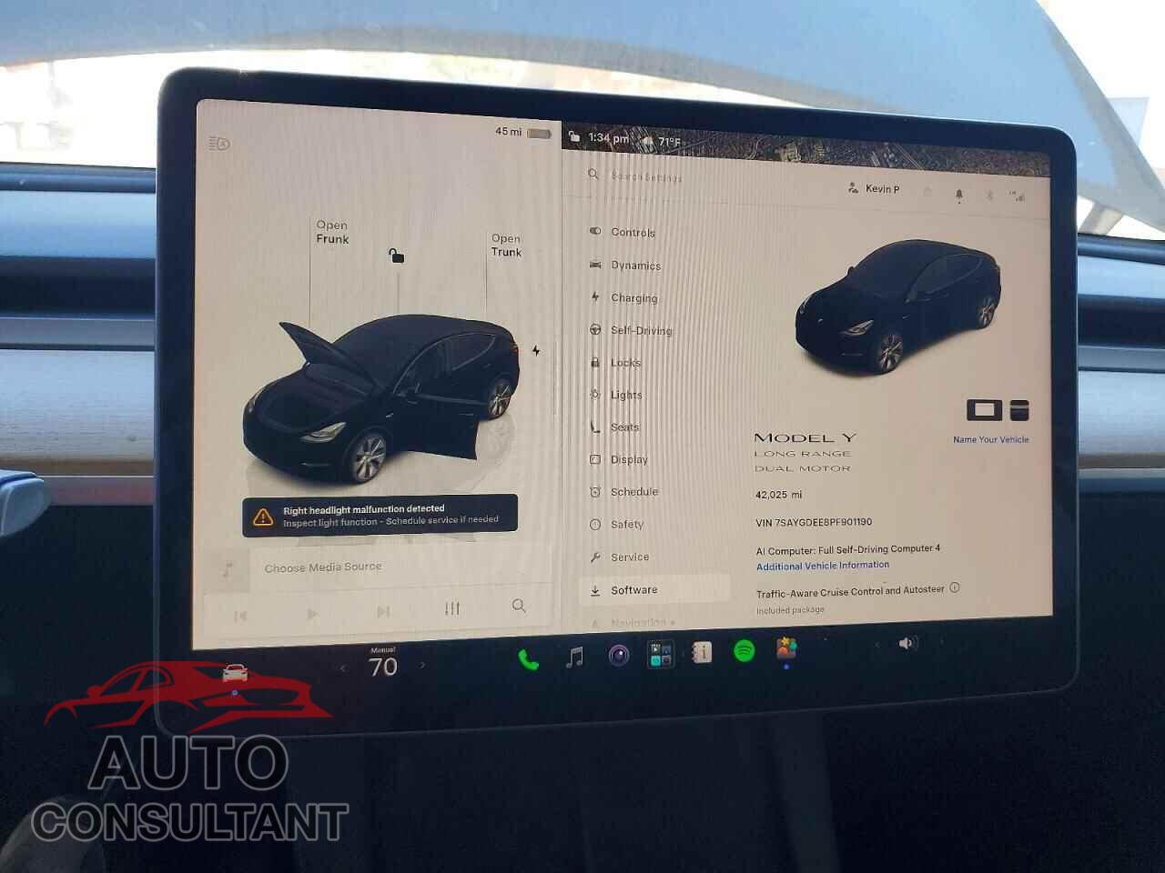TESLA MODEL Y 2023 - 7SAYGDEE8PF901190