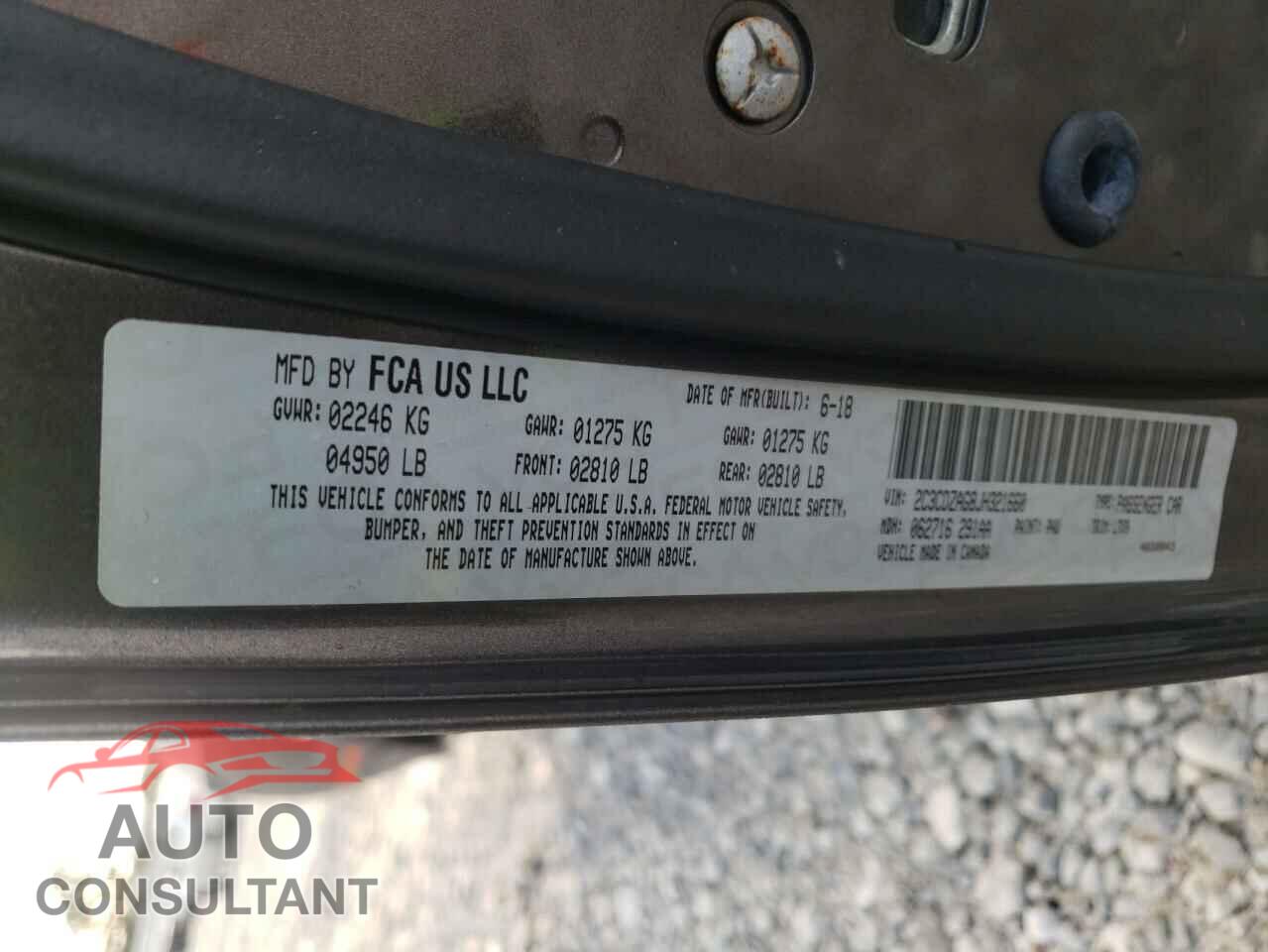 DODGE CHALLENGER 2018 - 2C3CDZAG8JH321660