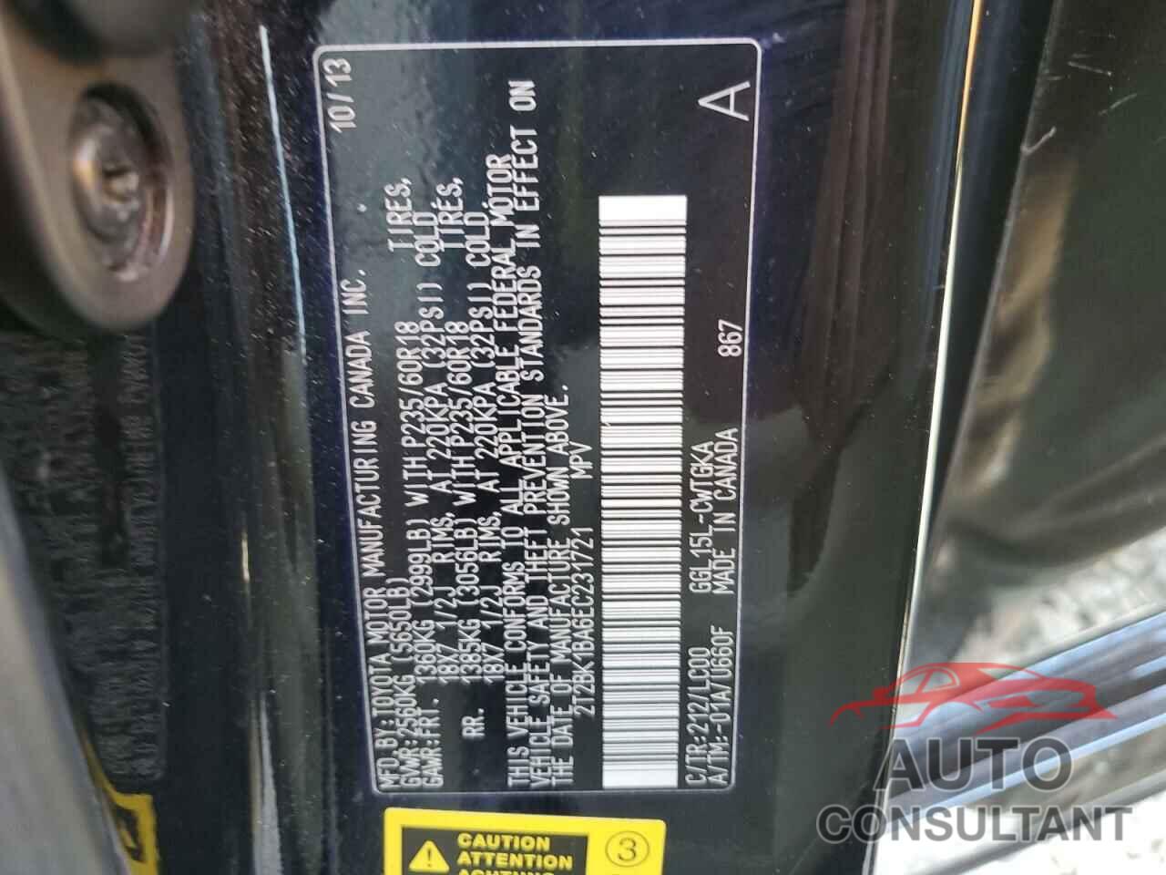 LEXUS RX350 2014 - 2T2BK1BA6EC231721