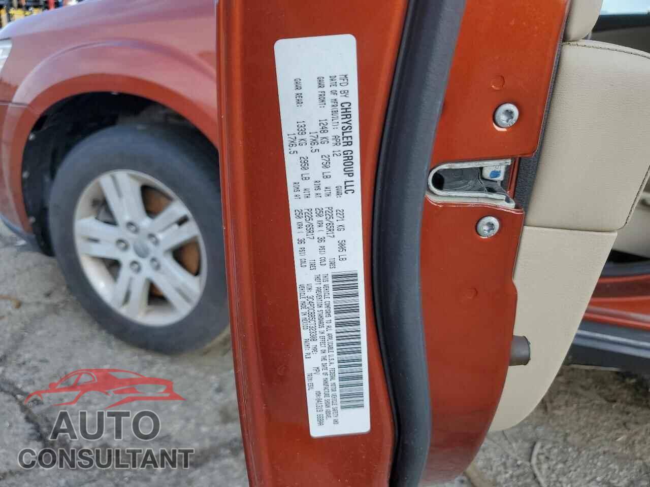DODGE JOURNEY 2012 - 3C4PDCBB5CT323308