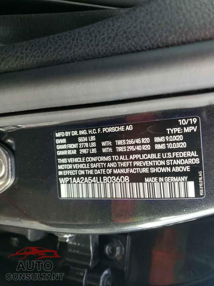 PORSCHE MACAN 2020 - WP1AA2A54LLB03608