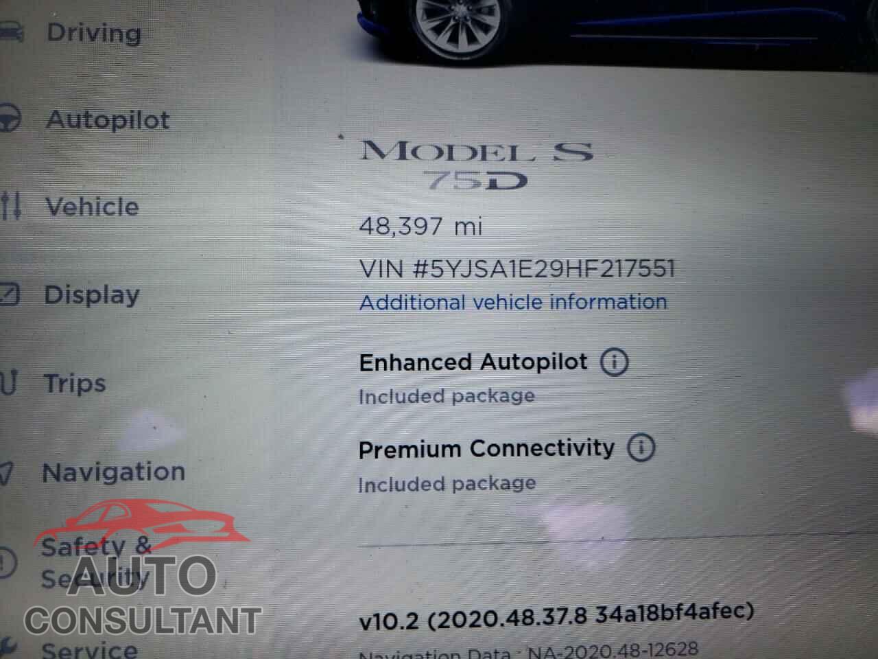 TESLA MODEL S 2017 - 5YJSA1E29HF217551