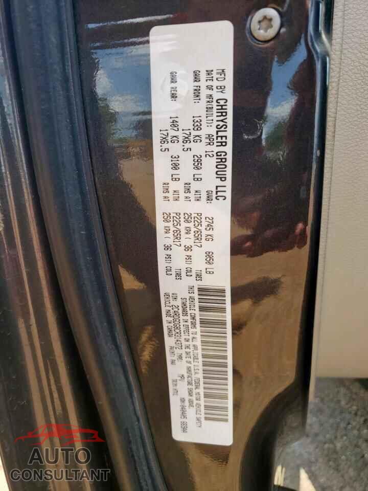 DODGE CARAVAN 2012 - 2C4RDGDG8CR314372