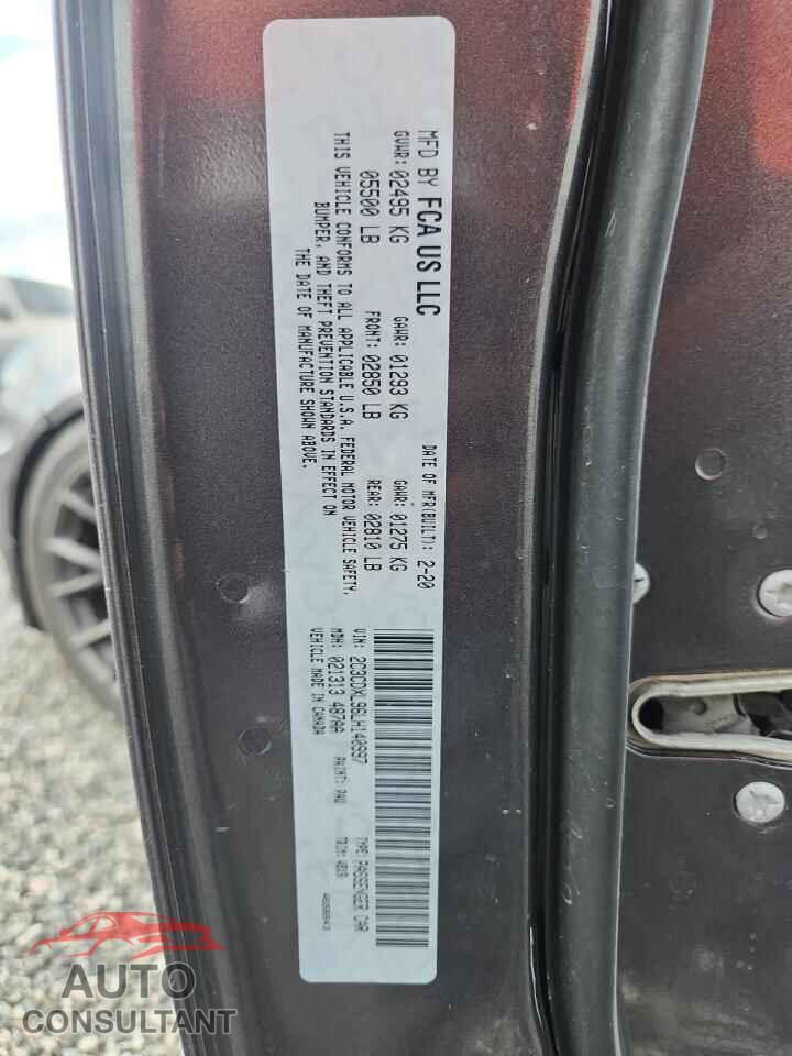 DODGE CHARGER 2020 - 2C3CDXL96LH140997