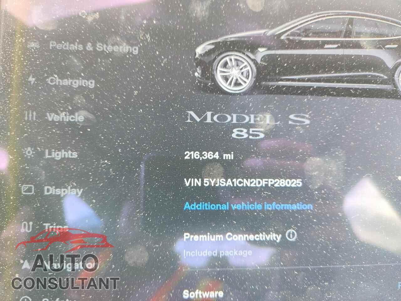 TESLA MODEL S 2013 - 5YJSA1CN2DFP28025