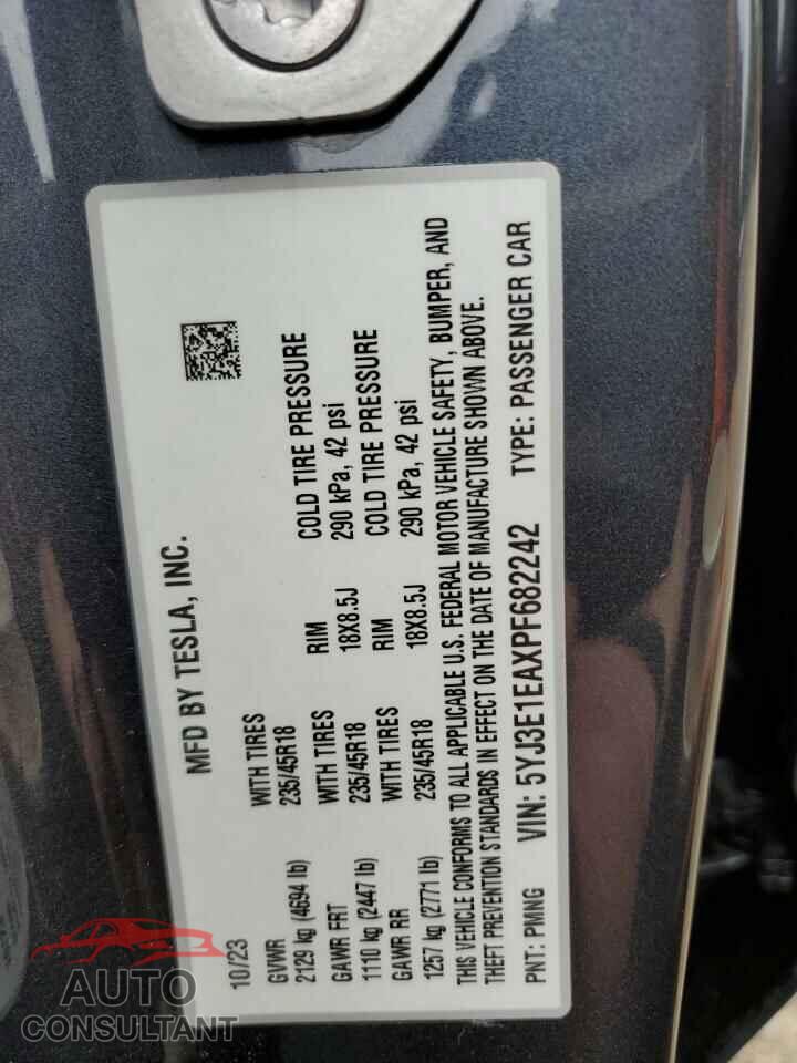 TESLA MODEL 3 2023 - 5YJ3E1EAXPF682242