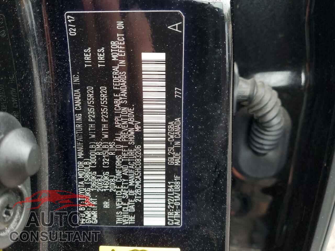 LEXUS RX350 2017 - 2T2BZMCA5HC083206