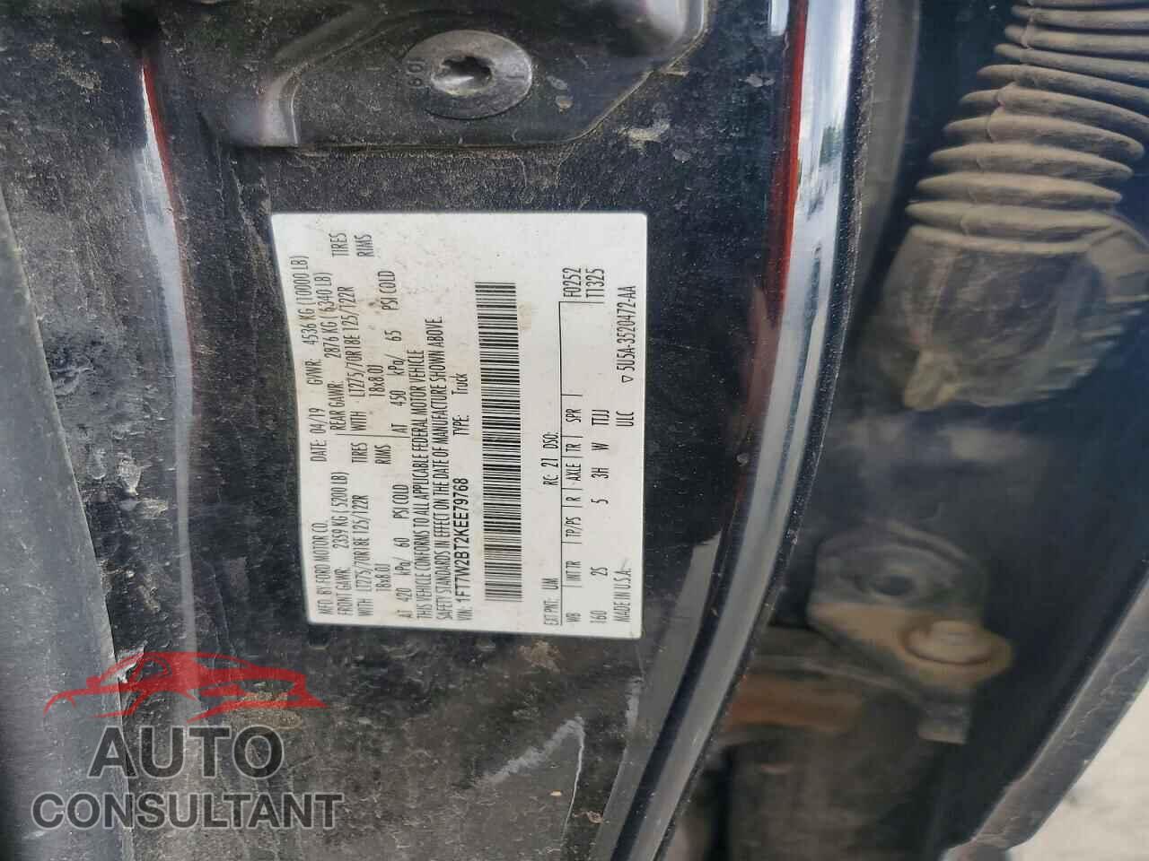 FORD F250 2019 - 1FT7W2BT2KEE79768