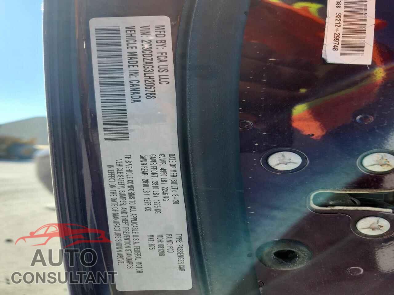 DODGE CHALLENGER 2020 - 2C3CDZAG3LH206788