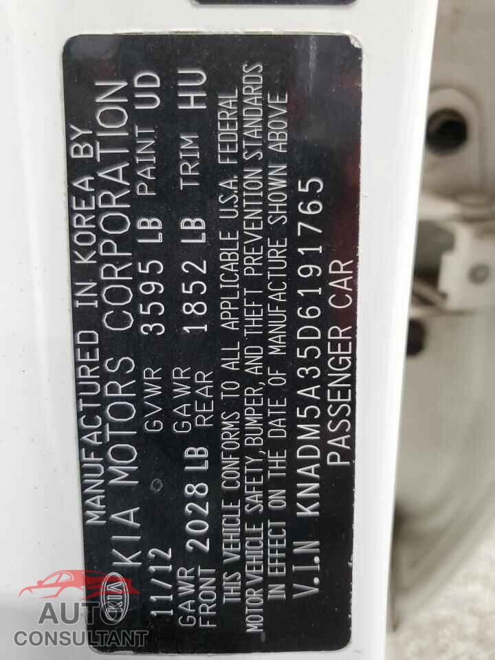 KIA RIO 2013 - KNADM5A35D6191765