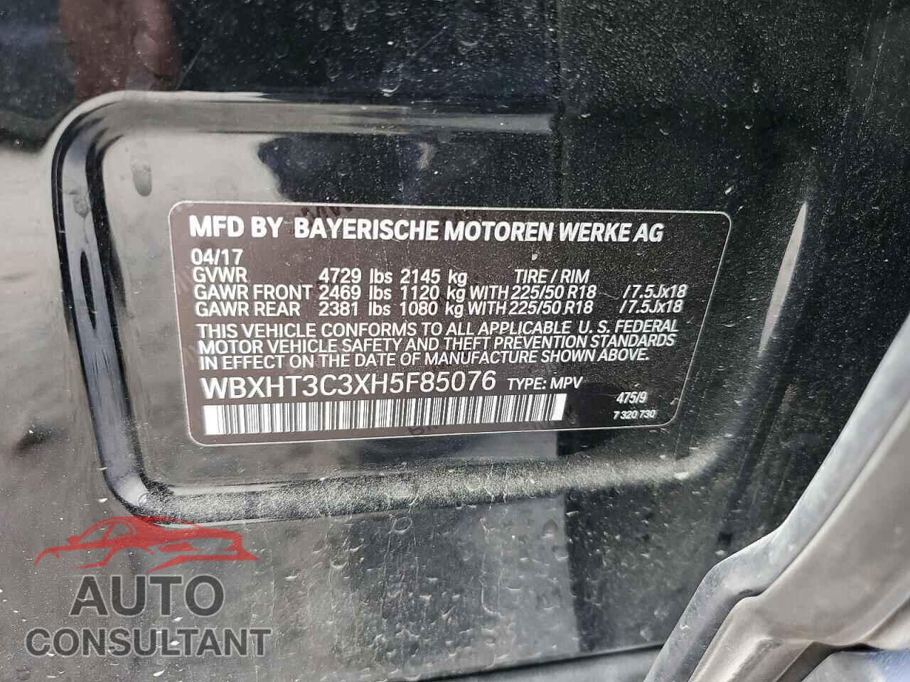 BMW X1 2017 - WBXHT3C3XH5F85076