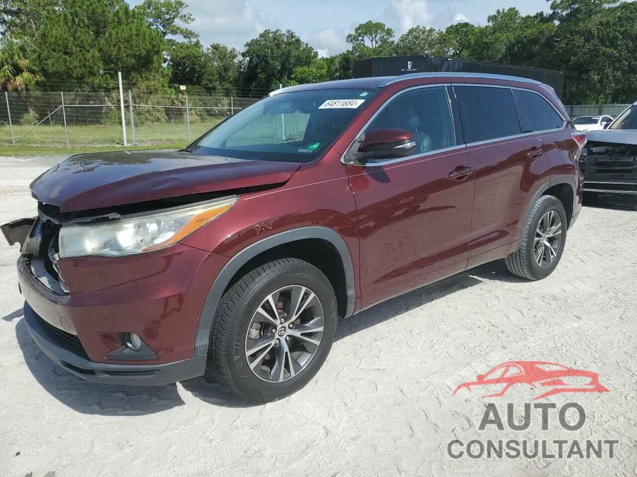 TOYOTA HIGHLANDER 2016 - 5TDKKRFH4GS142475