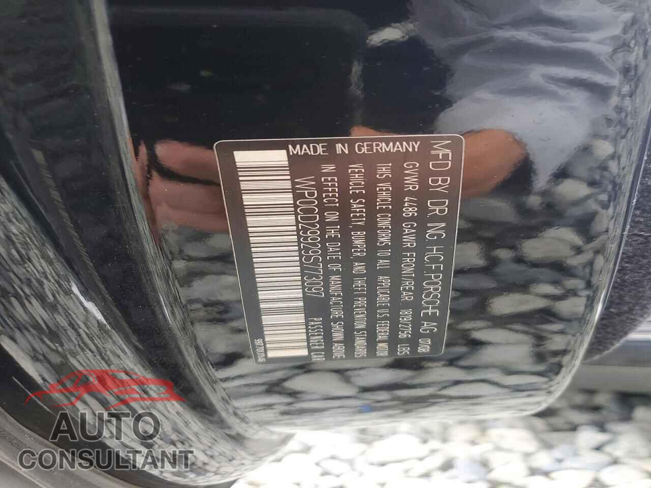 PORSCHE 911 2009 - WP0CD29929S773097