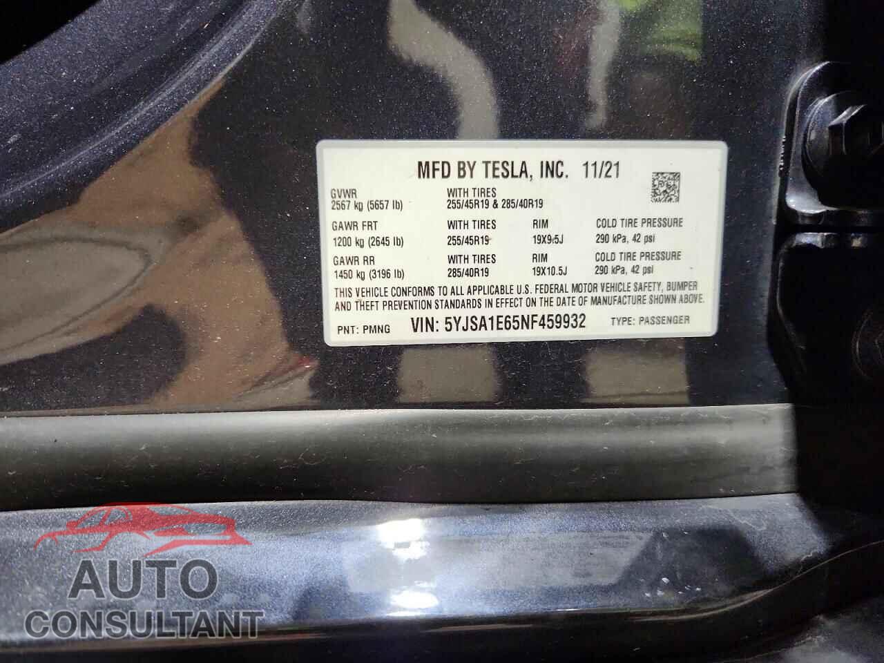 TESLA MODEL S 2022 - 5YJSA1E65NF459932