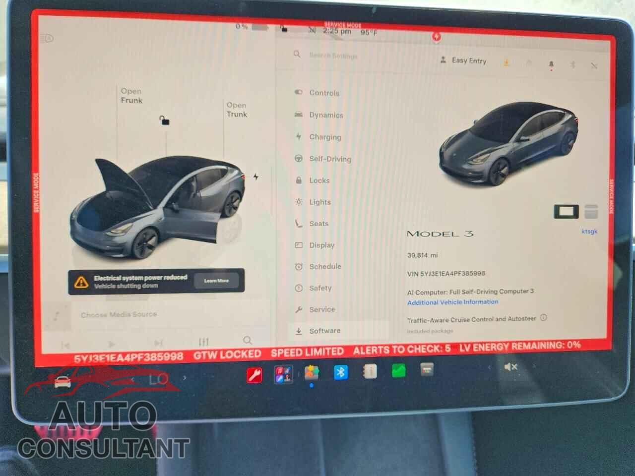 TESLA MODEL 3 2023 - 5YJ3E1EA4PF385998