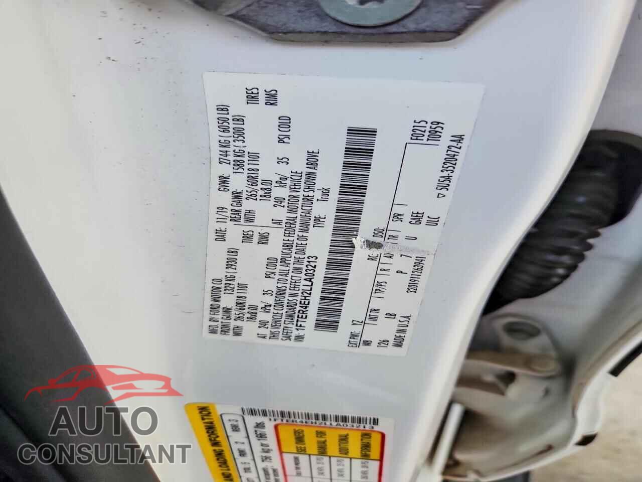 FORD RANGER 2020 - 1FTER4EH2LLA03213