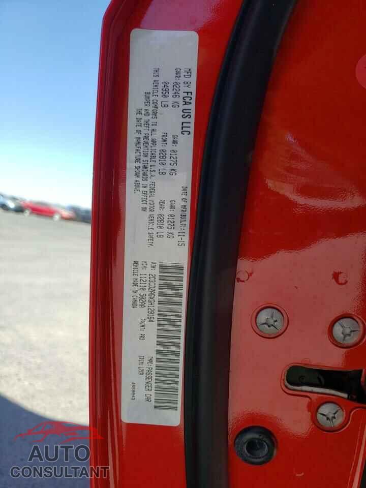 DODGE CHALLENGER 2016 - 2C3CDZAGXGH129164