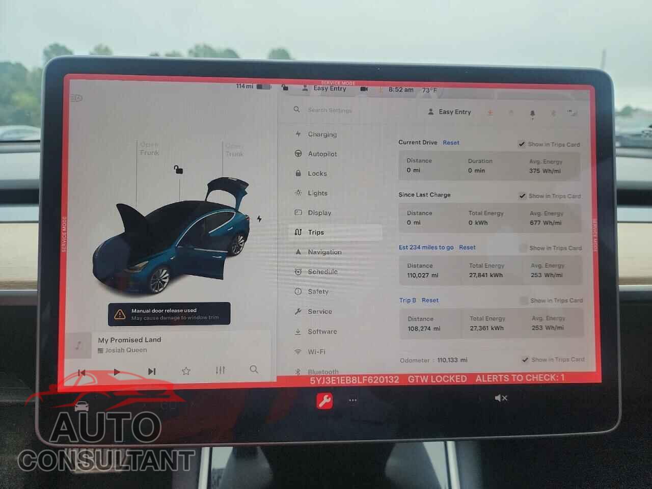 TESLA MODEL 3 2020 - 5YJ3E1EB8LF620132