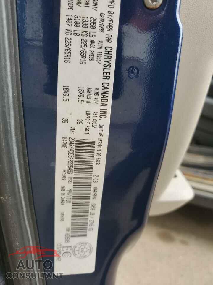 DODGE CARAVAN 2010 - 2D4RN4DE5AR225496