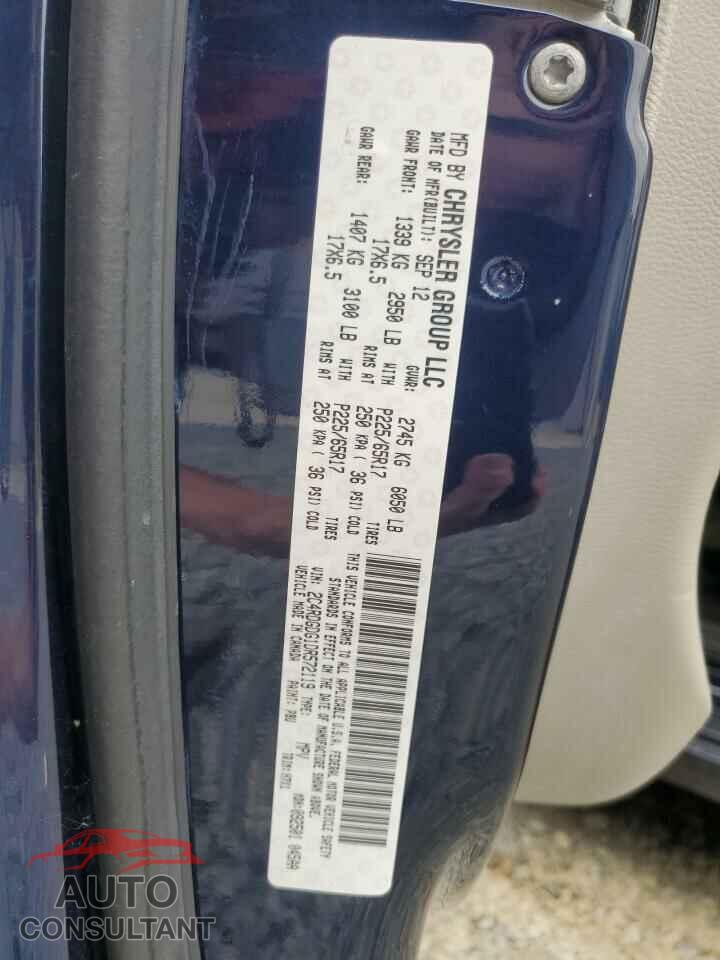 DODGE CARAVAN 2013 - 2C4RDGDG1DR572119
