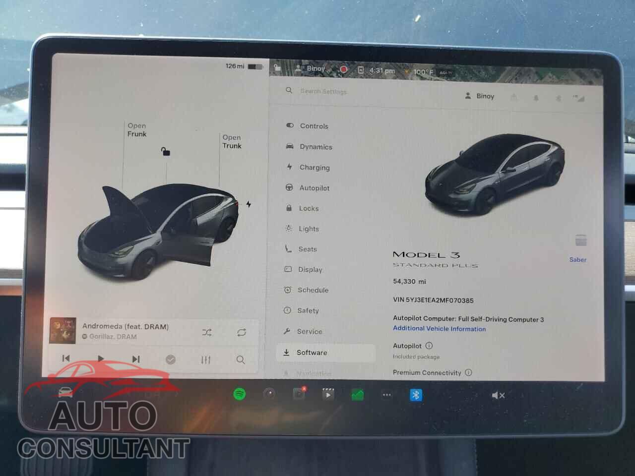TESLA MODEL 3 2021 - 5YJ3E1EA2MF070385