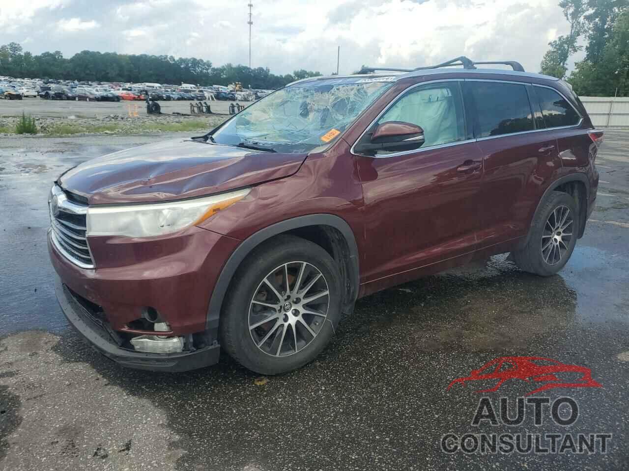 TOYOTA HIGHLANDER 2016 - 5TDDKRFH2GS337242