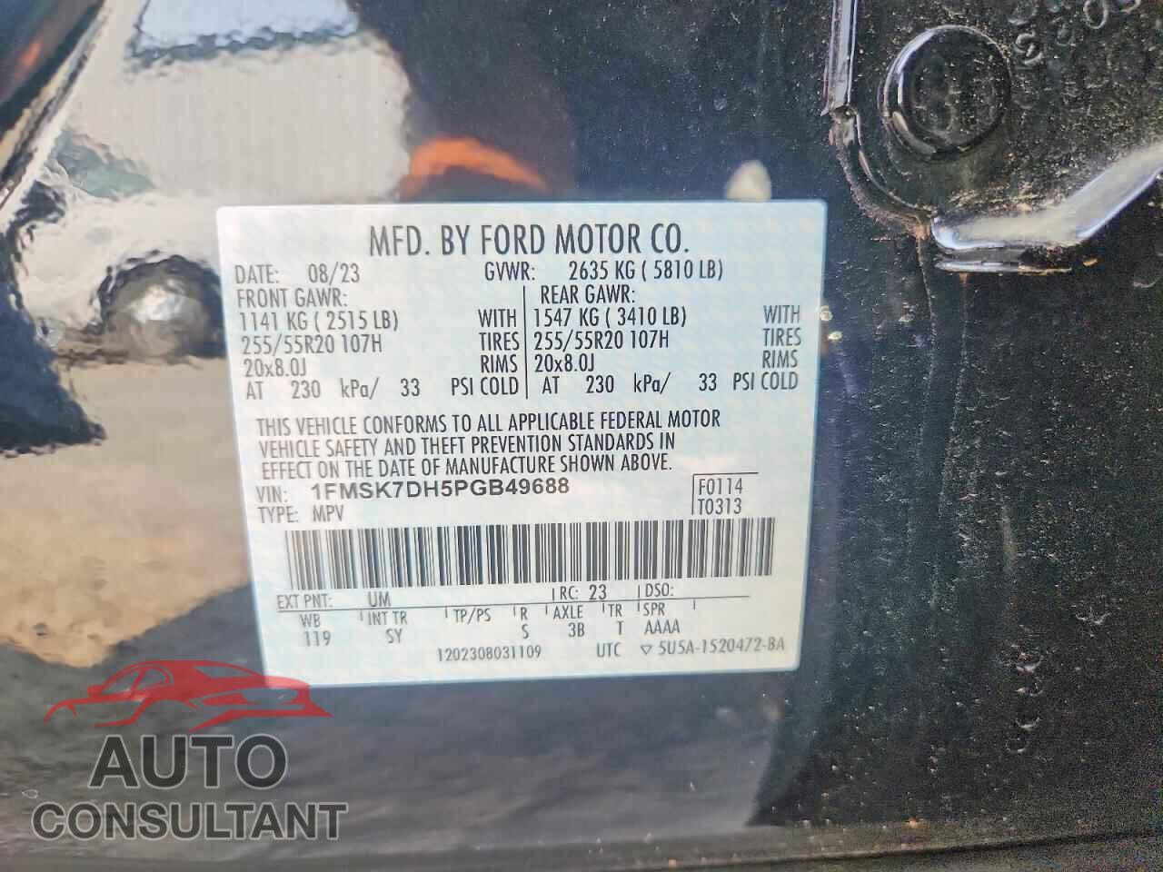 FORD EXPLORER 2023 - 1FMSK7DH5PGB49688