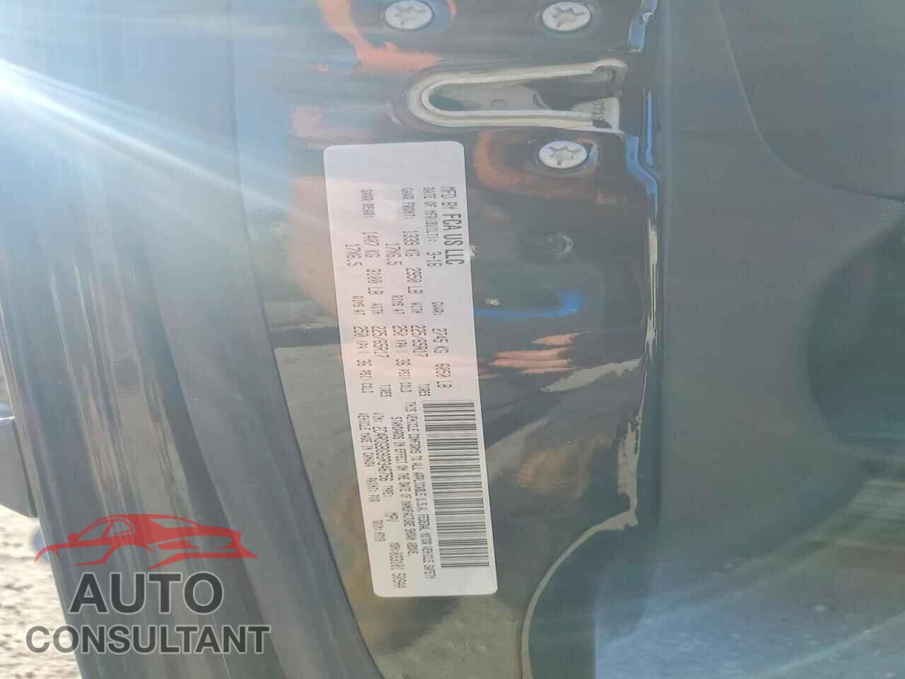 DODGE CARAVAN 2016 - 2C4RDGBG9GR346756