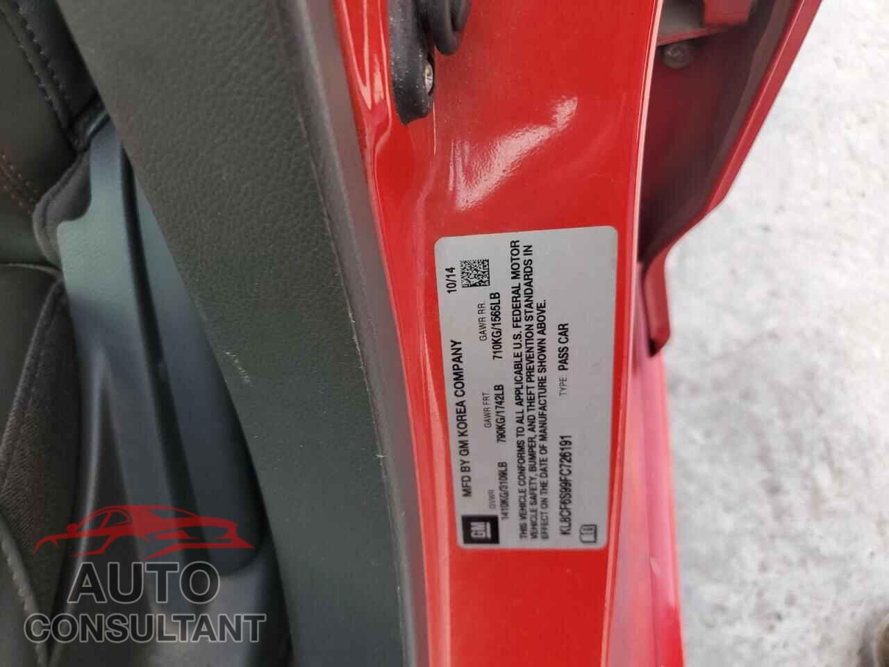 CHEVROLET SPARK 2015 - KL8CF6S99FC726191