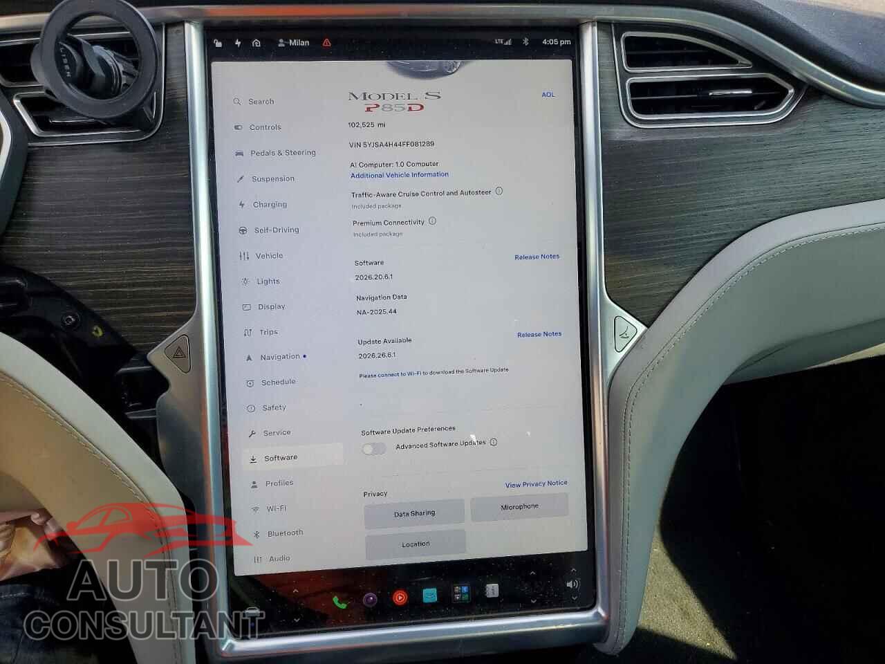 TESLA MODEL S 2015 - 5YJSA4H44FF081289