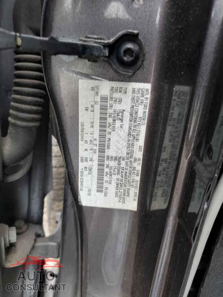 FORD FOCUS 2012 - 1FAHP3E29CL216514