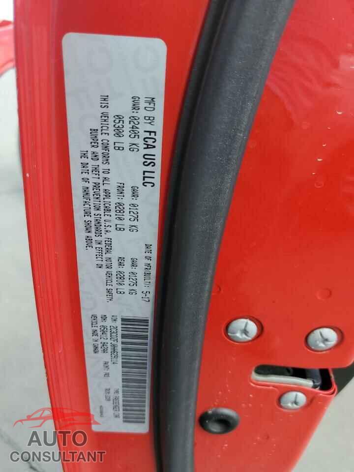 DODGE CHALLENGER 2017 - 2C3CDZFJ0HH629114