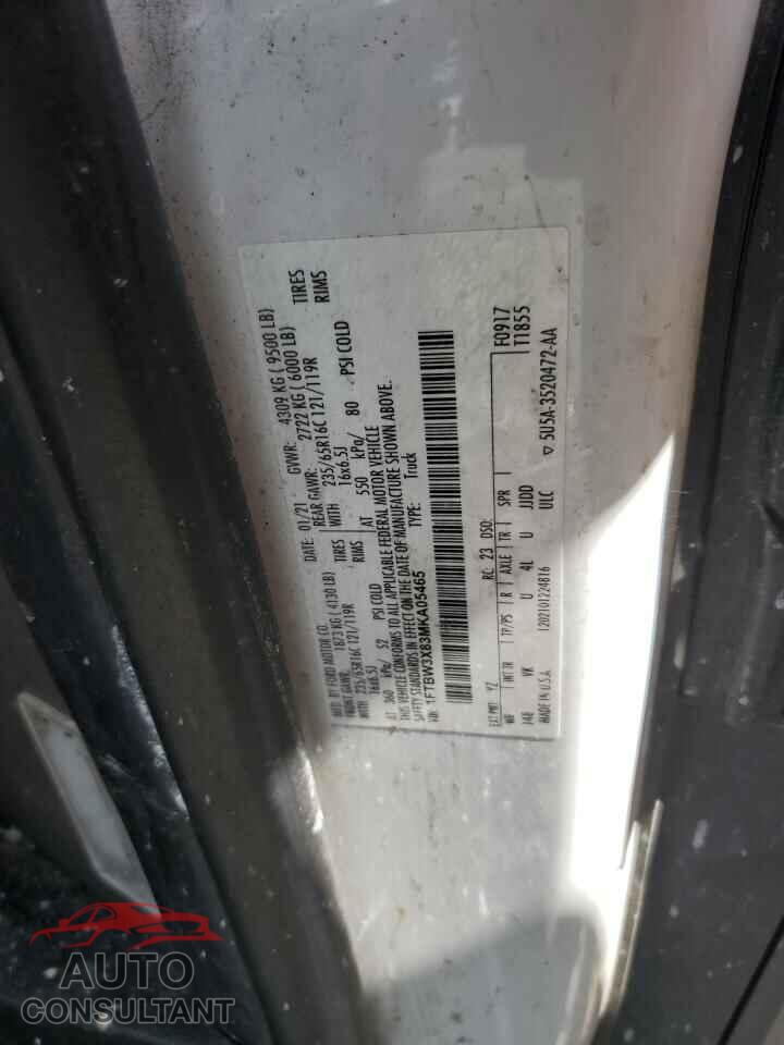 FORD TRANSIT 2021 - 1FTBW3X83MKA05465