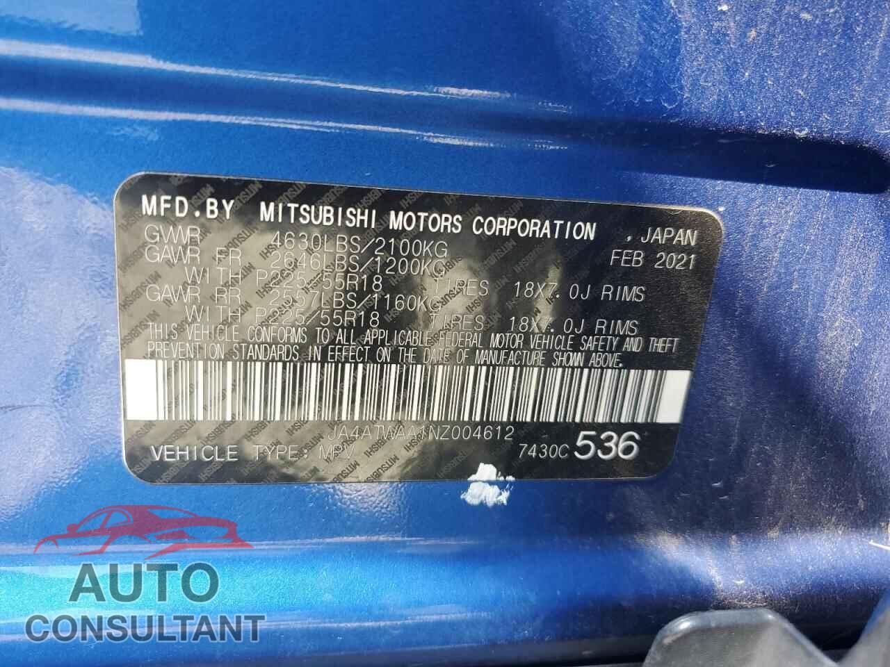 MITSUBISHI ECLIPSE 2022 - JA4ATWAA1NZ004612