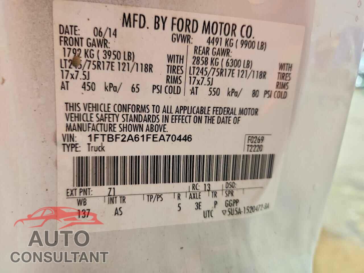 FORD F250 2015 - 1FTBF2A61FEA70446