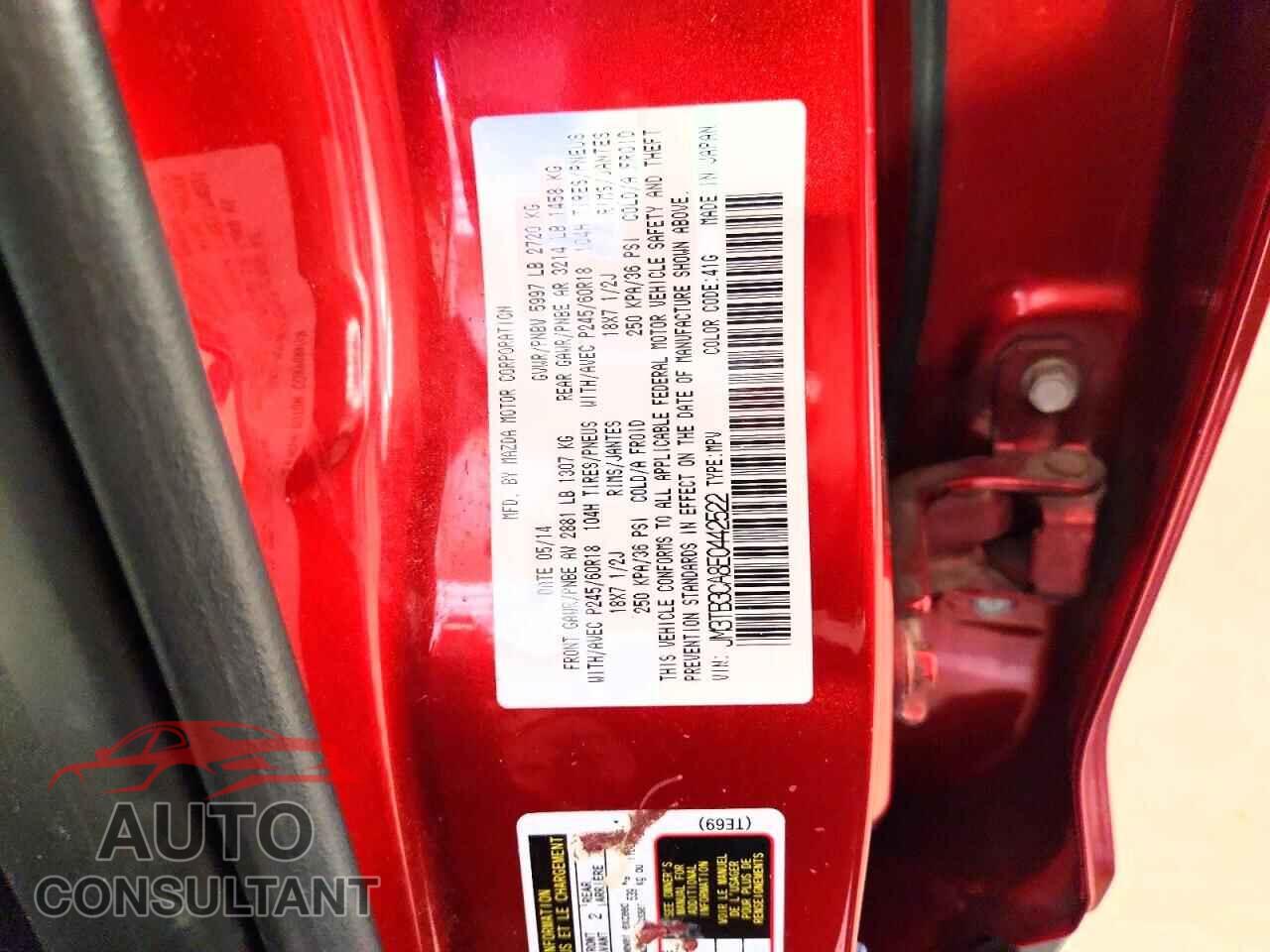 MAZDA CX-9 2014 - JM3TB3CA8E0442522
