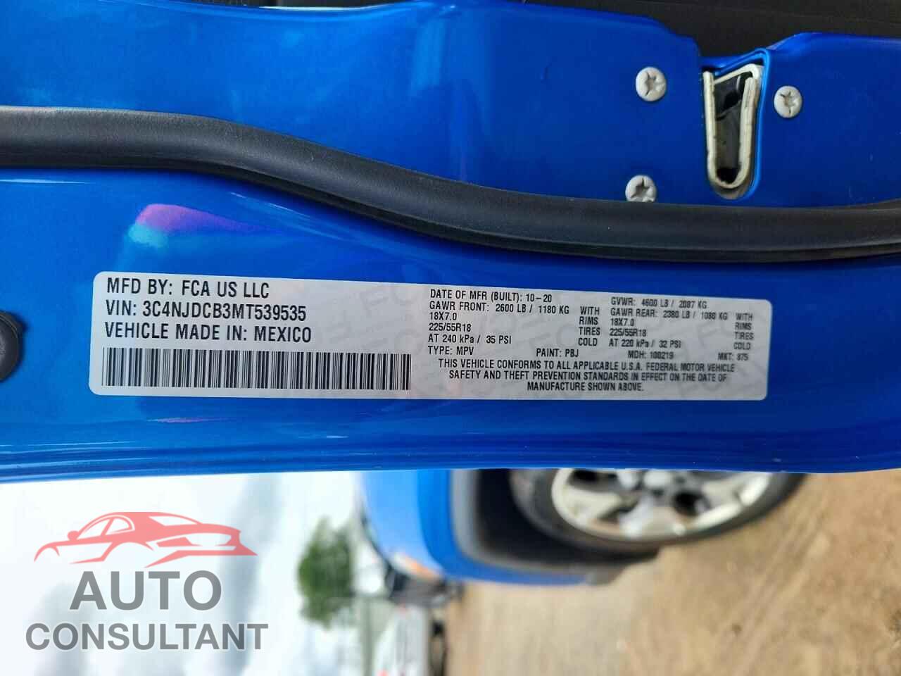 JEEP COMPASS 2021 - 3C4NJDCB3MT539535
