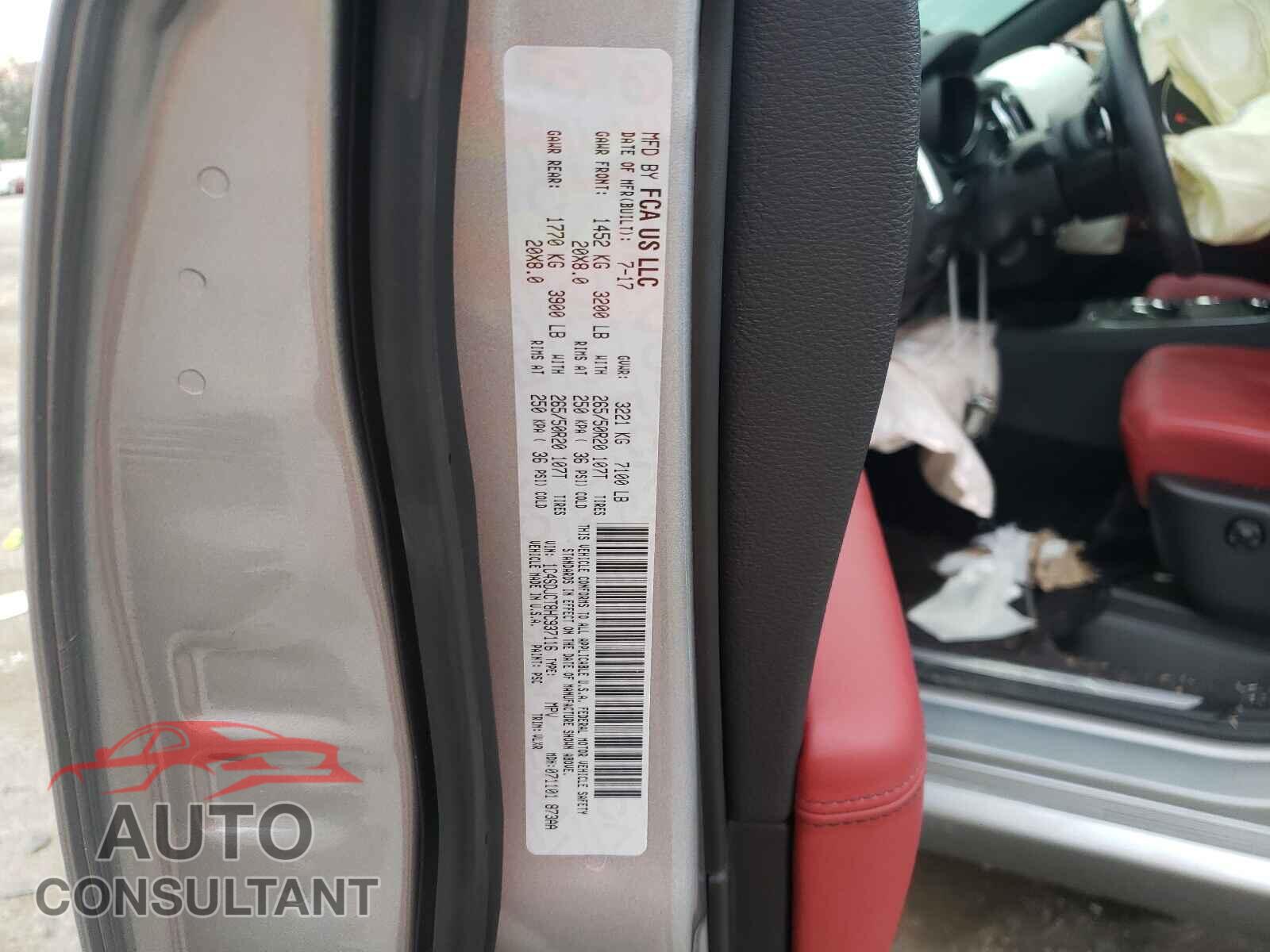DODGE DURANGO 2017 - 1C4SDJCT8HC937116