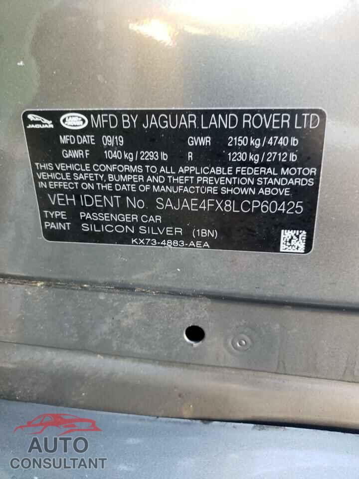 JAGUAR XE 2020 - SAJAE4FX8LCP60425