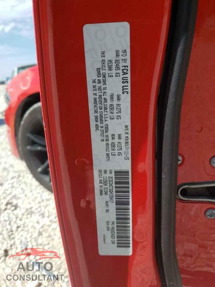DODGE CHARGER 2016 - 2C3CDXCT2GH155417