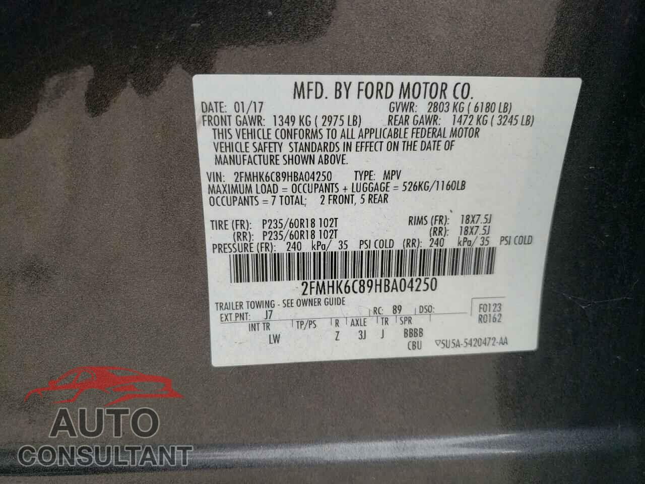 FORD FLEX 2017 - 2FMHK6C89HBA04250