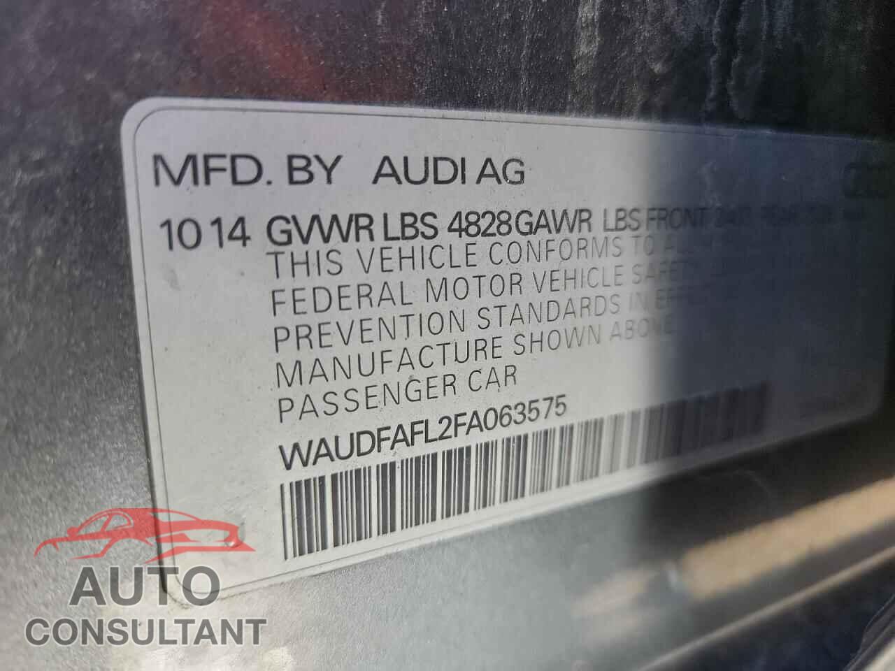AUDI A4 2015 - WAUDFAFL2FA063575