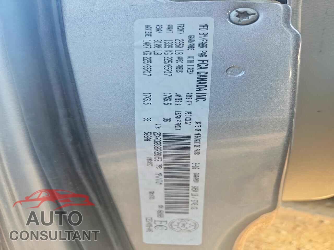 DODGE CARAVAN 2016 - 2C4RDGBG8GR391056
